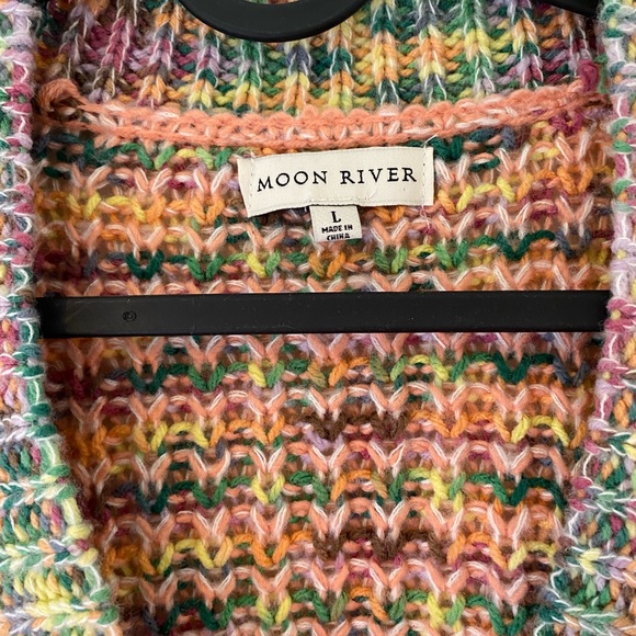 MOON RIVER Multicoloured Puff Sleeve Cardigan - Picture 5 of 6